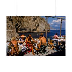 brunch in capri vintage beach photograph toni frissell matte physical poster
