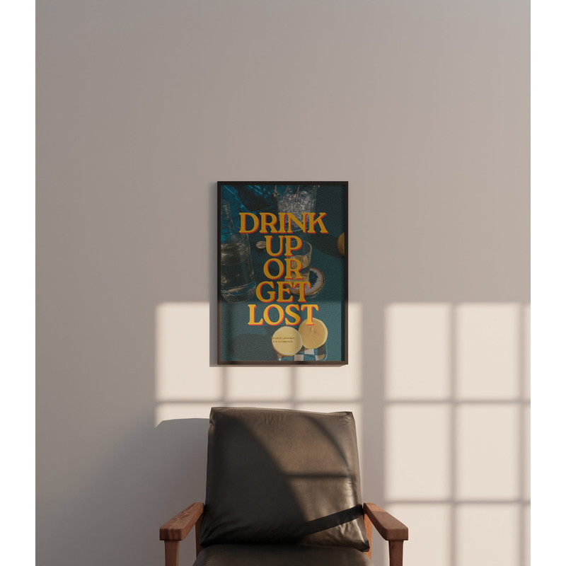 Drink Up Art Print-Digital Art Prints-Cocktail Wall Art-Retro Photo Prints-Retro Photo Art Print-Preppy Art-Grainy Gradient-Trendy Print.jpg