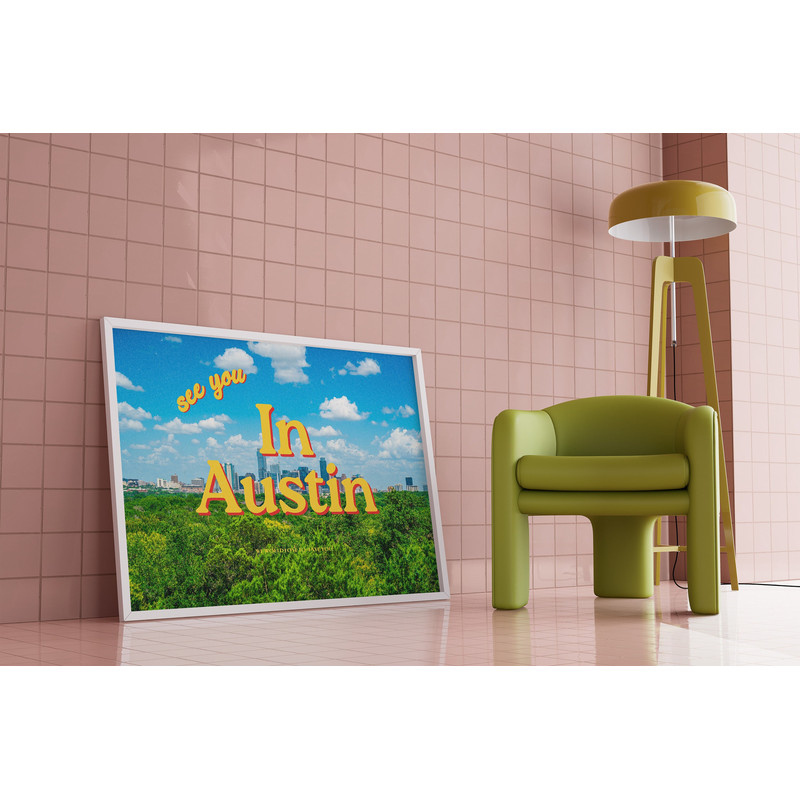 Grainy Retro Print,Digital Art Prints,See you in Austin,Retro Photograph Prints,Retro Photo Art Print,Preppy Art,Trendy Art Print 1.jpg