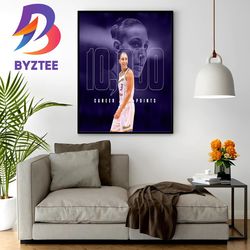 goat of wnba diana taurasi reach 10000 career points home decorations poster canvas
