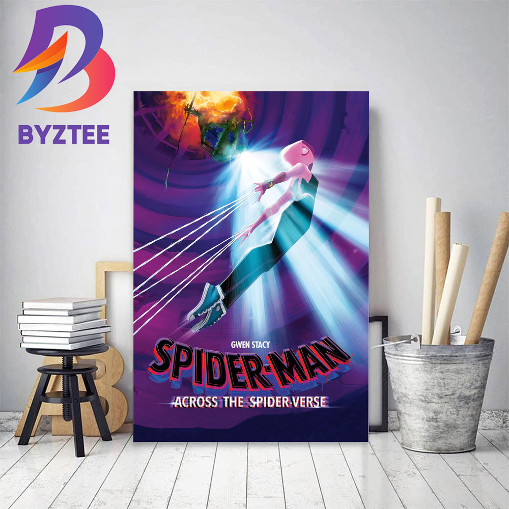 Gwen Stacy Is Spider Woman In Spider Man Across The Spider Verse Home Decor Poster Canvas.jpg
