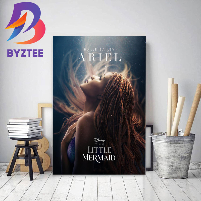 Halle Bailey As Ariel In The Little Mermaid 2023 Of Disney Home Decor Poster Canvas.jpg