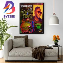 hannibal buress as genghis frog in tmnt movie mutant mayhem home decor poster canvas