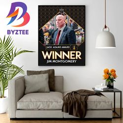 head coach boston bruins jim montgomery is the 2023 jack adams award winner home decor poster canvas