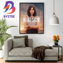 heart of stone with starring gal gadot official poster home decor poster canvas
