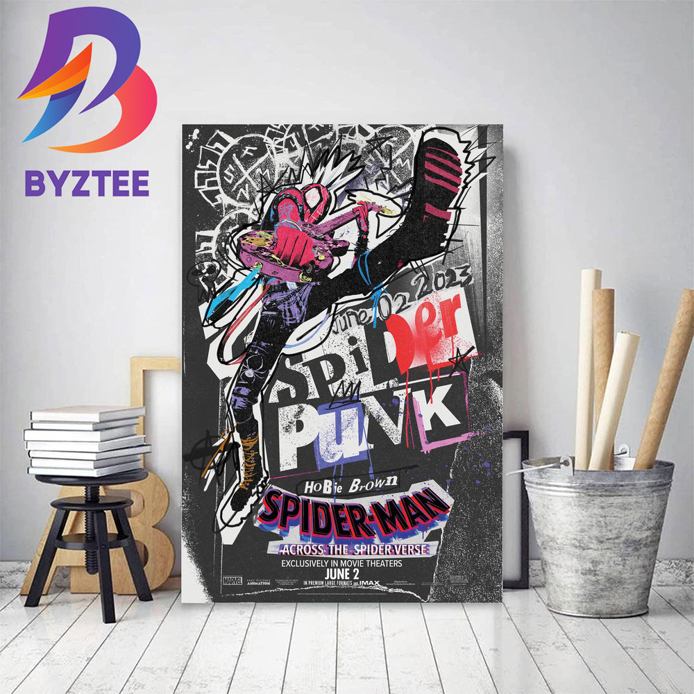 Hobie Brown Is Spider Punk In Spider Man Across The Spider Verse Home Decor Poster Canvas.jpg