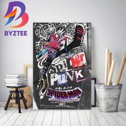 hobie brown is spider punk in spider man across the spider verse home decor poster canvas