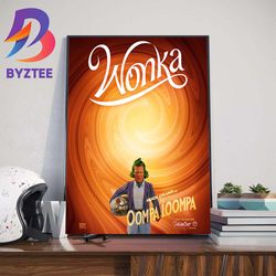 hugh grant as an oompaloompa in wonka movie wall decor poster canvas