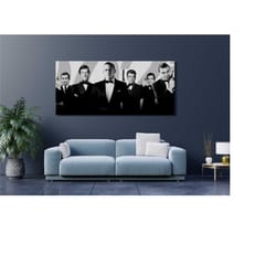 all james bond actor together poster canvas art,007