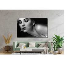 nicole kidman canvas art,black and white poster art