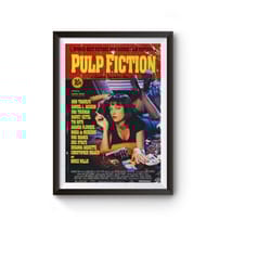 pulp fiction movie poster wall art print, film