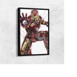 iron man poster marvel superhero comics painting hand