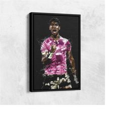 carlos alcaraz painting tennis player hand made poster