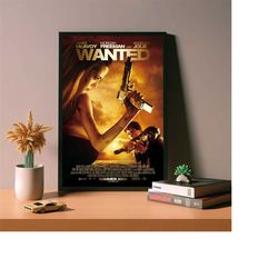 wanted movie poster, high quality canvas poster, wanted