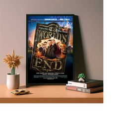 the world's end movie poster, high quality canvas