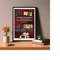 rear window movie poster, high quality canvas poster,