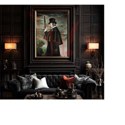 haunted mansion dueling ghost portrait art print haunted