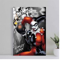 harley quinn the bomb jester joker costume poster,