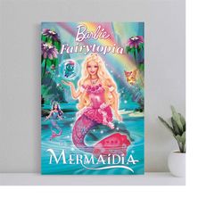 2005 mattel barbie fairytopia fairies poster, film print,