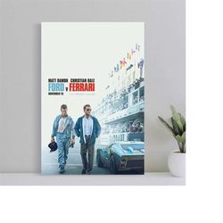 ford v ferrari film classic movie poster, wall