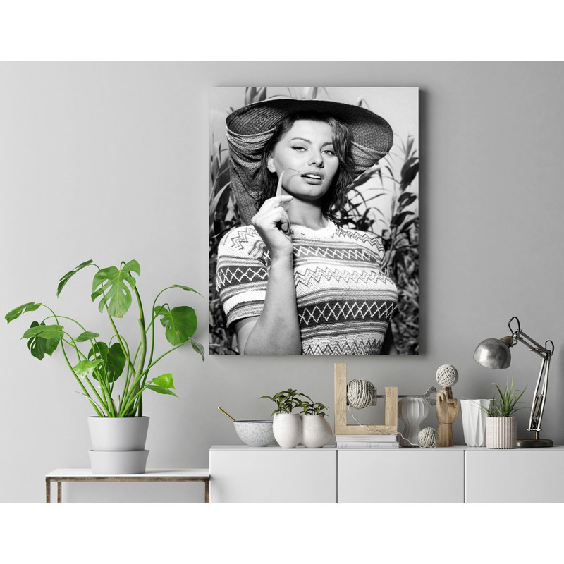 Sophia Loren Poster, Sophia Loren Canvas Wall Art, beautiful Woman, Modern Wall Art, Sophia Loren Portrait, Movie Poster,Best Actor Poster.jpg