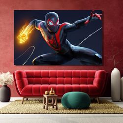 spiderman canvas wall art, spiderman poster print, spiderman wall art, marvel superhero canvas, superhero fan decor, r
