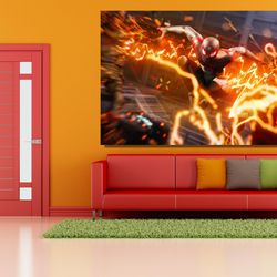 spiderman poster print, spiderman wall art, spiderman canvas wall art, marvel superhero canvas, superhero fan decor, r