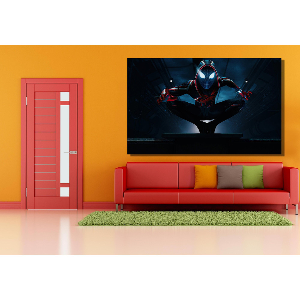 Spiderman Poster Print, Spiderman Wall Art, Marvel Superhero Canvas, Spiderman Canvas Wall Art, Superhero Fan Decor, Ready To Hang Canvas.jpg