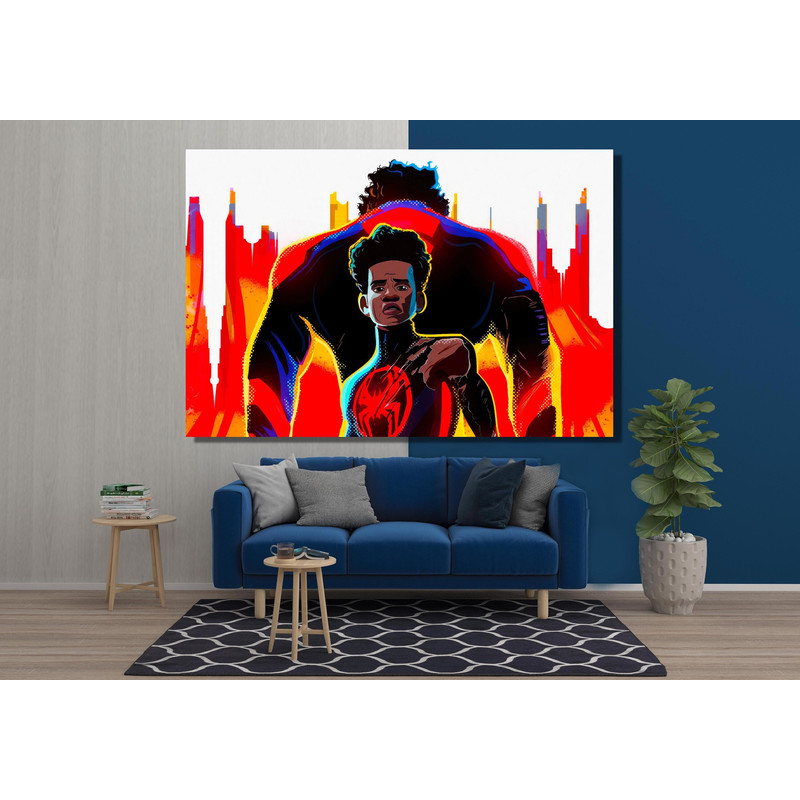 Spiderman Poster Print, Miles Morales Poster Print, SpiderMan Movie Poster, SpiderMan Wall Art, Miles Morales And Gwen Stacy Poster Print.jpg