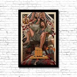 the big lebowski movie poster, the big lebowski canvas, wall decor, home decor, movie poster, the big lebowski wall art,