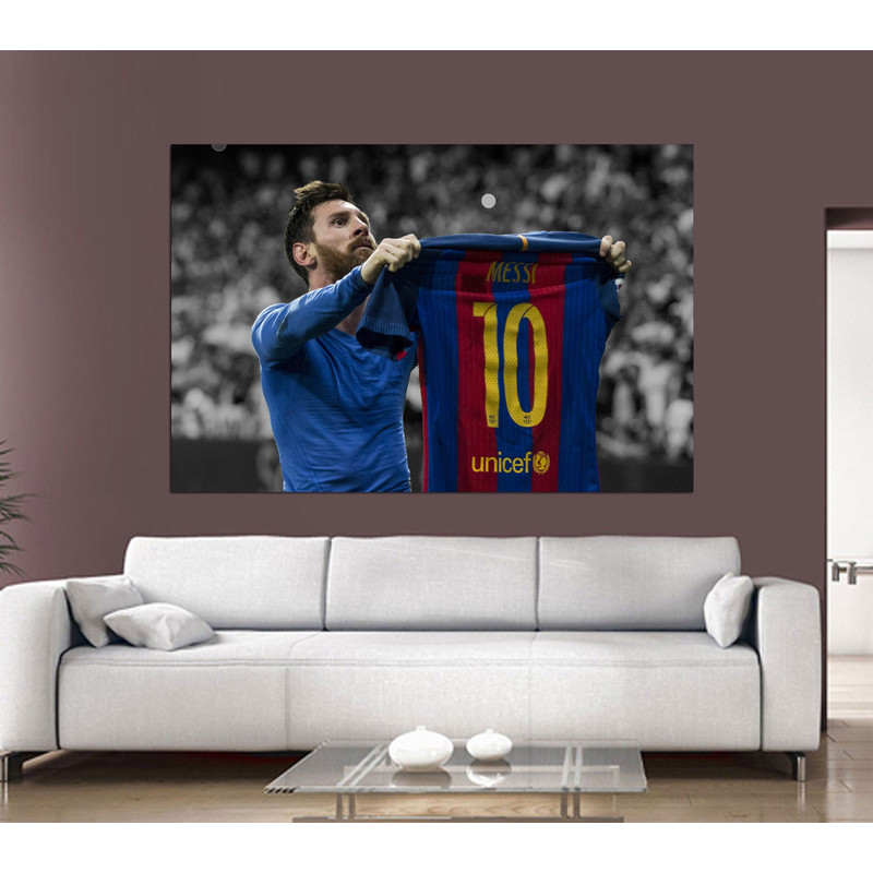 The Legend of Barcelona Art, Lionel Messi Canvas, Barcelona Poster, Messi Gift, Messi Wall Art, Canvas Football, Soccer Art, Gift For Him 1.jpg