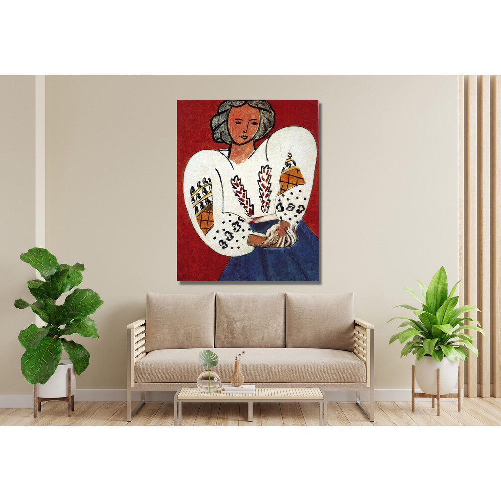 The Rumanian Blouse Painting Wall Art By Henri Matisse, Henri Matisse Poster Print, Henri Matisse Canvas Art, Henri Matisse Artwork Print.jpg