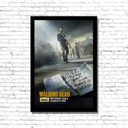 the walking dead movie canvas, the walking dead tv serie canvas, the walking dead tv series poster, wall decor, home dec