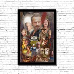 the walking dead tv series canvas, the walking dead tv series poster, wall decor, home decor, movie canvas, classic movi