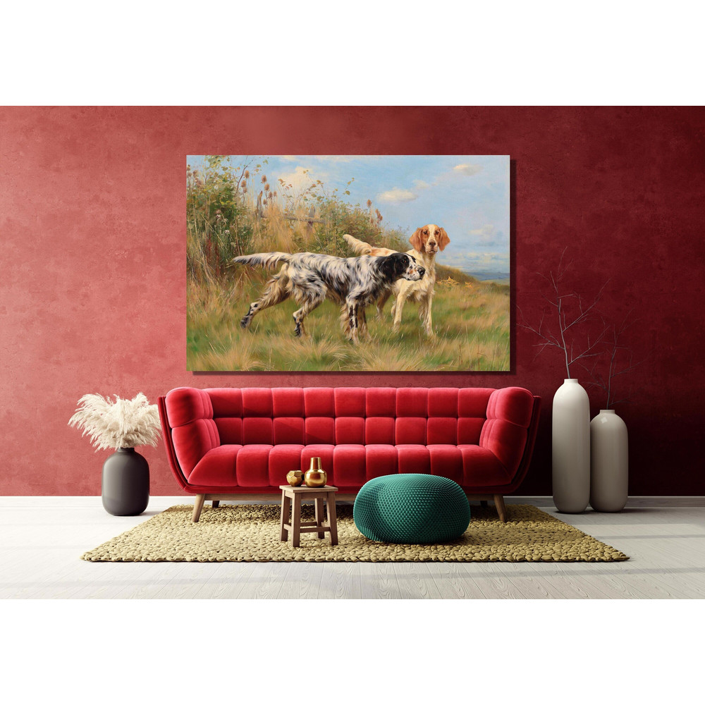Thomas Blinks Painting Dog Poster Print, Hunting Dog Painting Print Wall Art, Hunting Dog Poster, Hunting Dog Canvas, Dog Poster, Dog Canvas.jpg
