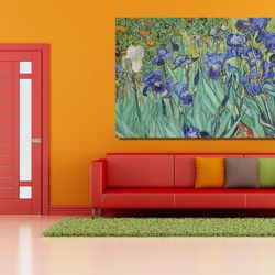 vincent van gogh irises poster canvas, vincent van gogh painting poster print , vincent van gogh wall art, vincent van g