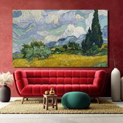 vincent van gogh landscape oil paintings poster wall art, vincent van gogh painting print, van gogh wall art, vincent va