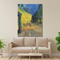 vincent van gogh night street painting print , vincent van gogh canvas, vincent van gogh oil print, vincent van gogh ill