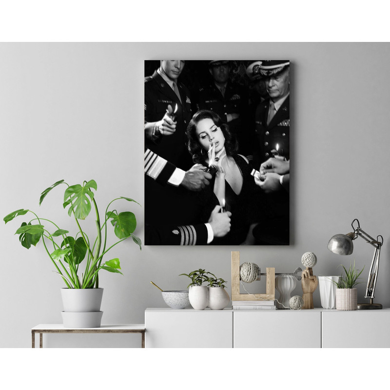Vintage Lana Del Rey Photo Print, Black and White Lana Del Rey Poster, Lana Del Rey Printable, Music Gifts, Music Wall Art, Lana Del Rey Art.jpg
