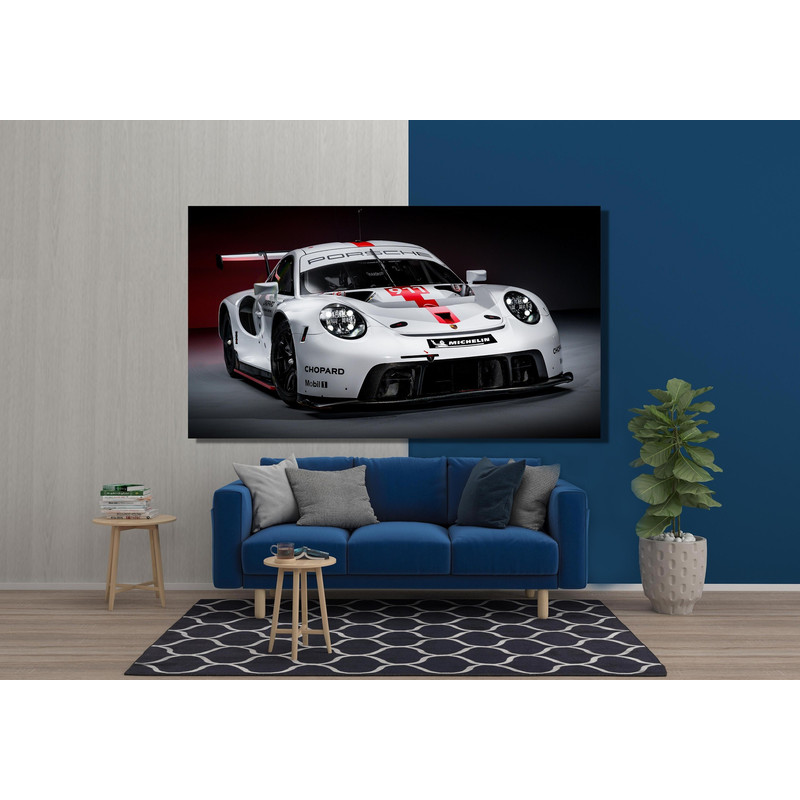 White Porsche 911 Poster Print Porsche 911 Carrera Wall Art Super Car Porche Living Room Decor Sport Car Poster Print Wall Art Canvas Decor 1.jpg