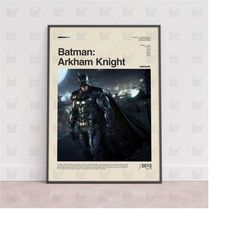 batman arkham knight poster, gaming room poster, gaming