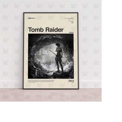 tomb raider poster, gaming room poster, gaming wall