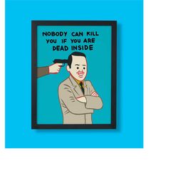 joan cornella - dead inside, dark humor print,