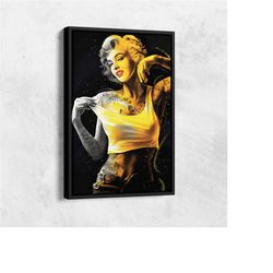 marilyn monroe poster tattoo art hand made poster