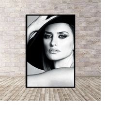 penelope cruz spanish model black white poster or