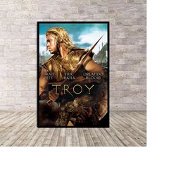 troy brad pitt movie poster or canvas wall