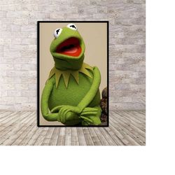 kermit the frog fictional character poster or canvas
