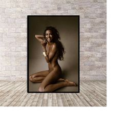zoe saldana sexy nude actress poster or canvas