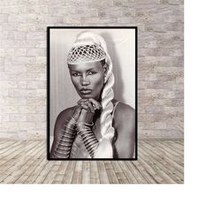 grace jones celebrity poster or canvas wall decor