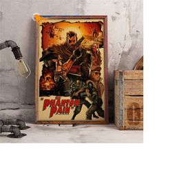 metal gear solid retro poster, kraft paper print,